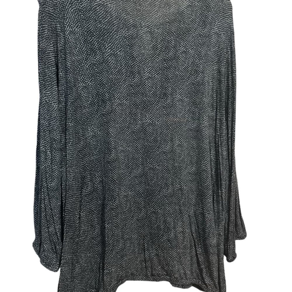 MICHAEL KORS  NEUTRAL PRINT TOP w/KEY HOLE NECKLINE DETAIL  PLUS: 3X   #9 - Picture 6 of 10